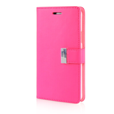 

MOONCASE Leather Side Flip Wallet Card Slot Pouch Stand Shell Back Case Cover for Samsung Galaxy Note 4 N9100 Hot pink