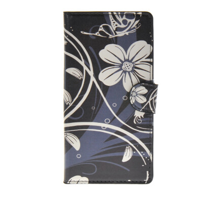 

MOONCASE Flower style Leather Side Flip Wallet Card Slot Stand Pouch Case Cover for Sony Xperia Z4