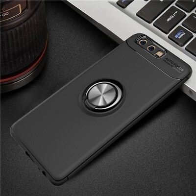 

Huawei P10P10 PlusP10 Lite Luxury Metal Ring Magnetic Bracket Shockproof Cooling TPU Phone Case