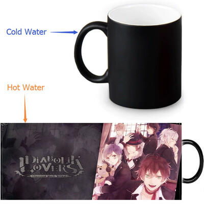

DIABOLIK LOVERS 350ml/12oz Heat Reveal Mug Color Change Coffee Cup Sensitive Morphing Mugs Magic Mug Milk Tea Cups