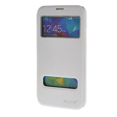 

MOONCASE Samsung Galaxy S5 I9600 чехол для View Slim Leather Flip Pouch Bracket Back Cover White