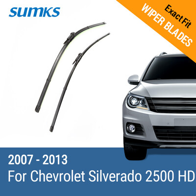 

SUMKS Wiper Blades for Chevrolet Silverado 2500 HD 22"&22" Fit Pinch Type Arms 2007 2008 2009 2010 2011 2012 2013