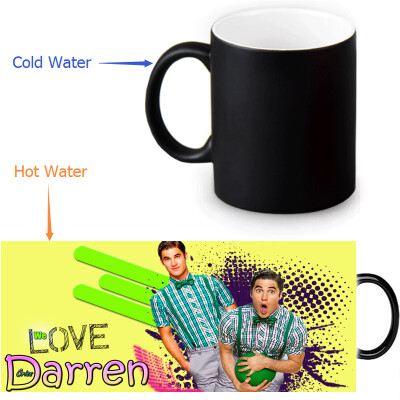 

Darren Criss 350ml12oz Heat Reveal Mug Color Change Coffee Cup Sensitive Morphing Mugs Magic Mug Milk Tea Cups