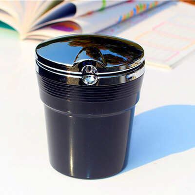 

KOOLIFE car outlet ashtray with lights car ashtray with cover creative car interior accessories ashtray car ash barrel car accessories ashtray black