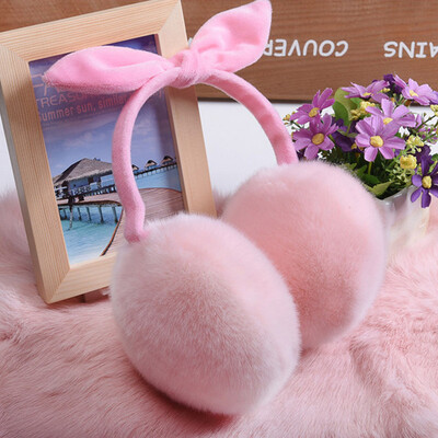 

Lovely Rabbit Fur Winter Earmuffs Ear Cache Oreilles Warmers Winter Comfort Earmuffs Warm Winter Earmuffs For Women Girls