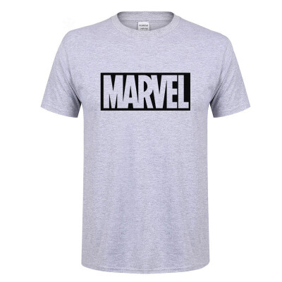 

2018 new summer mens cotton MARVEL short-sleeved t-shirt mens trend casual loose sports mens clothing