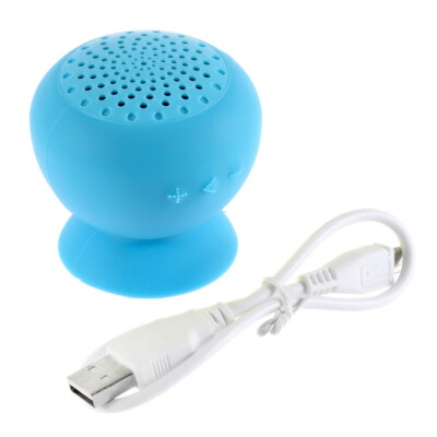 

Mini Waterproof Wireless Bluetooth Handsfree Mic Suction Speaker Shower Car mic Blue