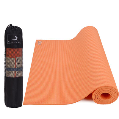 

Pierre Yoga PVC6mm Printed Anti-slip Yoga Mat Rose Saffron comes with a backpack