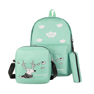 

Backpack Girls Schoolbags Canvas Graffiti Backpacks Bag Dots Print Travel Student Bags