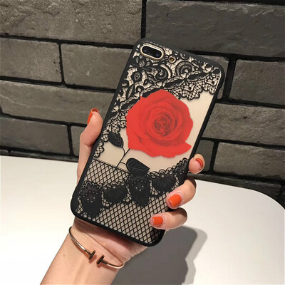 

3D рельеф Мандала роза цветы матовая Пластик Силиконовая крышка для Apple IPhone 5 5s se ясно градиент чехол для iphone 6 6s 7 8
