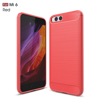 

For Xiaomi 6 Carbon Fiber Phone Cases Soft Anti-Knock Cover For Xiaomi MI 6 case