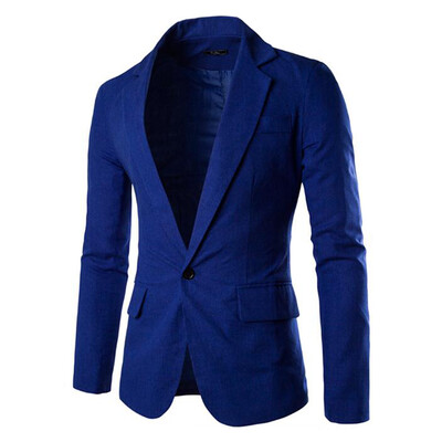 

England Style Blazer Men Casual Jacket Business Suit Formal Dress