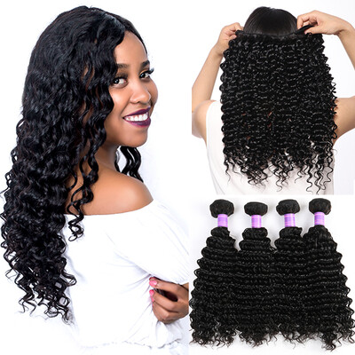 

Top Indian Virgin Hair Deep Wave 3 Bundles 7A Indian Curly Hair Curly Weave Human Hair Extensions Deep Curly Hair Bundles