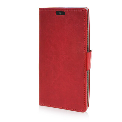 

MOONCASE Leather Wallet Flip Card Slot Pouch Stand Shell Back ЧЕХОЛ ДЛЯ Motorola Moto Maxx XT1225 Red