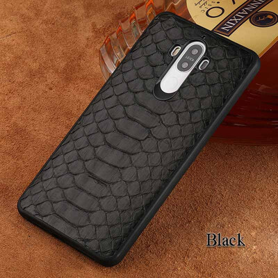 

Genuine Leather Phone Case For HUAWEI Mate 9 Case Natural Python Skin For P10 Honor 9 V9 Back Cover
