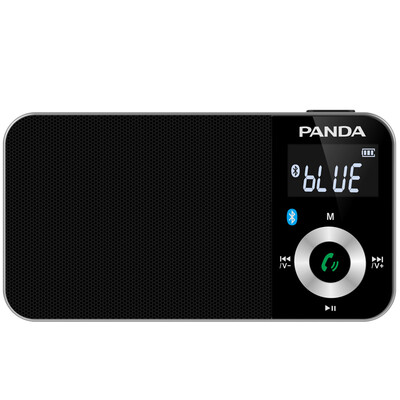 

PANDA 6210 Portable Bluetooth Card Charging Mini Speaker FM Tunable Pocket Radio Black