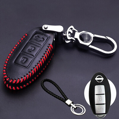 

Huashi Nissan Nissan Sylphy Keys Tianqi Qijun New Loulan Sunshine buckle car key bag cover leather A section three key tail
