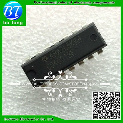 

20PCS CD4001BE DIP-14 CD4001 DIP free shipping