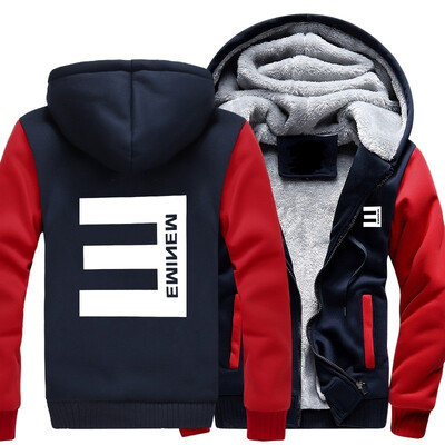 

2018 New Winter Mens Thick Hoodies Eminem Hip Hop Punk Rock Rap Rock Hip Hop Tracksuit Thick Velvet Sweatshirt