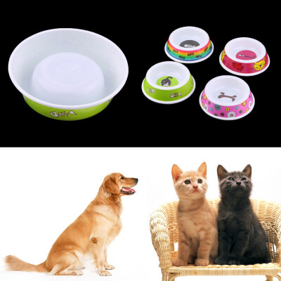 

Plastic Pet Dog Cat Puppy Go Slow Eating Feed Bowl Food Water Feeder Dish