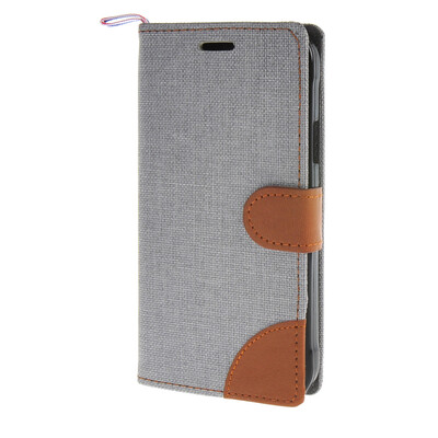 

MOONCASE чехол for Samsung Galaxy S6 Active (SM-G890) Джинсовая Флип кожаный бумажник чехол Карточка с Kickstand Case Cover Grey