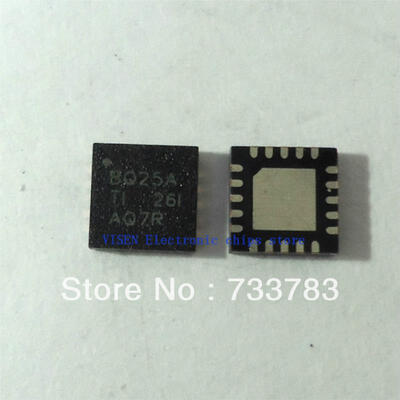 

5pcslot TI BQ25A BQ24725A QFN with N channel MOSFET power selector section 1-4 of the lithium ion battery SMBus charging controller