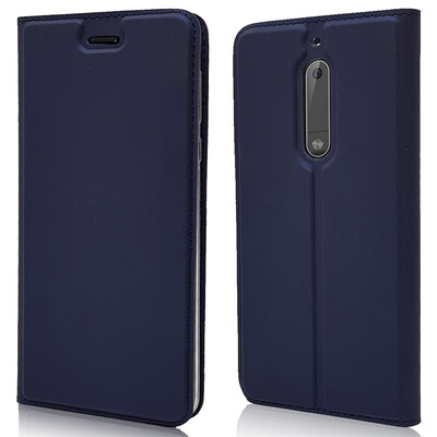 

Роскошный чехол для кошелька для Nokia 5 High Quality PU Кожаный флип-чехол Kickstand Anti-shock Полная защита
