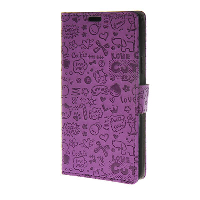 

MOONCASE Magic Girl lovely Flip Pouch Card Holster PU Leather Wallet чехол для Samsung Galaxy J7 Purple