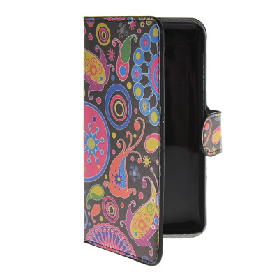 

MOONCASE Flower style Leather Side Flip Wallet Card Slot Stand Pouch чехол для WIKO Bloom