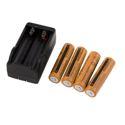 

4pcs 18650 37V 9900mAh Rechargeable Li-ion Battery Charger For Flashlight