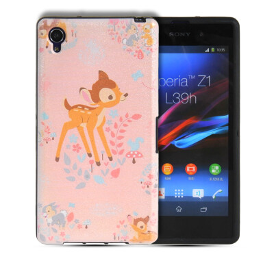 

MOONCASE Watercolor Art Soft Flexible Silicone Gel TPU Skin Shell Back Case Cover for Sony Xperia Z1 L39h