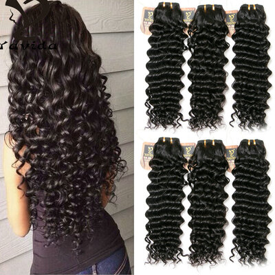 

YAVIDA Hair 7A Malaysian Curly Hair 3pcs Lot Deep Wave Malaysian Virgin Hair Bundles Malaysian Curly Hair
