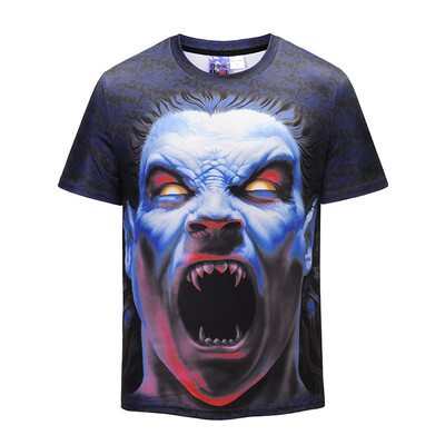 

2018 Summer New Style Mens Fashion Slim Short Sleeve 3D Print T-Shirt Sports Fitness Casual Top