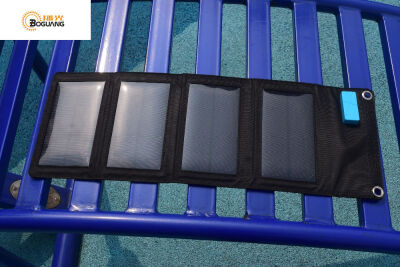 

BOGUANG 55V 7W Foldable Solar Panel USB Charger Portable Powerbank 4 panels fabric battery for outdoor charge camp mobile phone