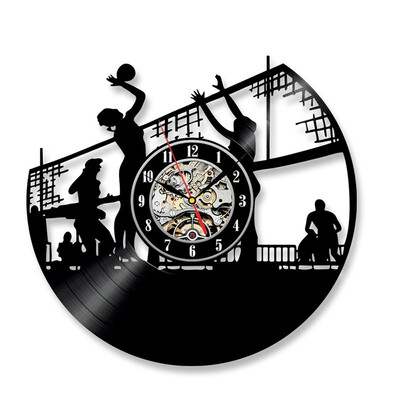 

Виниловые настенные часы Creative 3D Beach Volleyball Outdoor Sports Design Wall Art Home Decorators