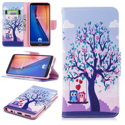 

BEFOSPEY Painting PU LeatherSoft TPU Card Slot Stand Wallet Case For Huawei Mate 10 Lite59"2017