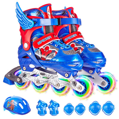 

Disney skates childrens full set of roller skates men&women adjustable full flash roller skates skates blue spiderman  code recommended usually 27-32 yar