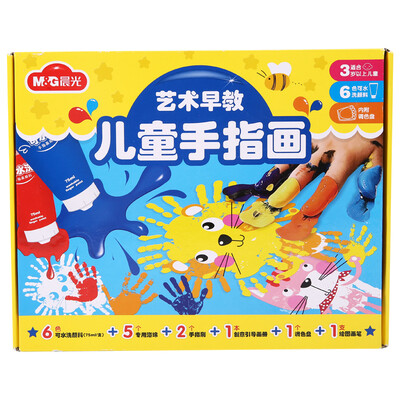 

Утренний свет (M & G) APL97624 детей можно мыть живопись пальцем живопись граффити пигмент 6 цвет 16 набор