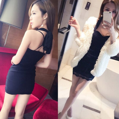 

New Fashion Lady Sexy Womens Halter Slim Bodycon Party Cocktail Club Lace Mini Sheath Dress