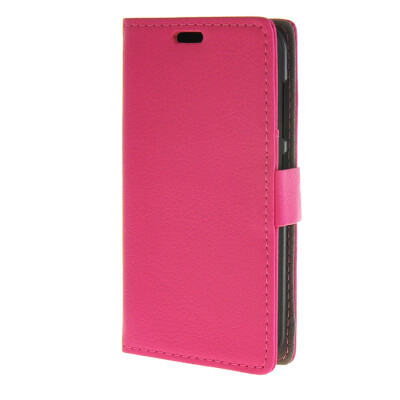 

MOONCASE Litch Skin Leather Card Slot Wallet Bracket Back чехол для Huawei Ascend Y520 Hotpink