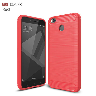

Углеродного волокна матовый Силиконовый чехол на xiomi xiaomi хиоми редми redmi 4X чехла случае прочная Броня чехлы бампер