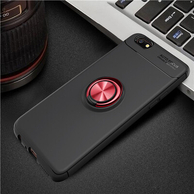 

OPPO F5 Luxury Metal Ring Magnetic Bracket Shockproof Cooling TPU Phone Ca
