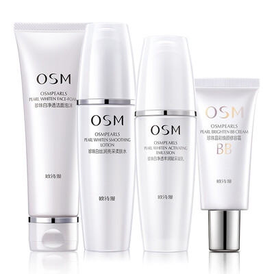 

Ou Shi Man OSM Pearl White Skin Care Set Facial Toner Lotion BB Cream Brightening Skin Color Skin Care Cosmetics Female