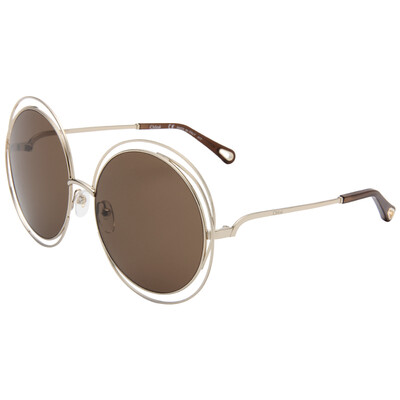 

CHLOE female models sunglasses light gold frame tea gray lens glasses sunglasses CE114SD 743 62mm