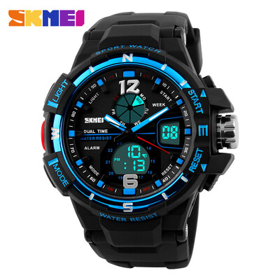 

Mens Fashion Analog-Digital Double Time Sports Watch Dual Time Alarm Stopwatch