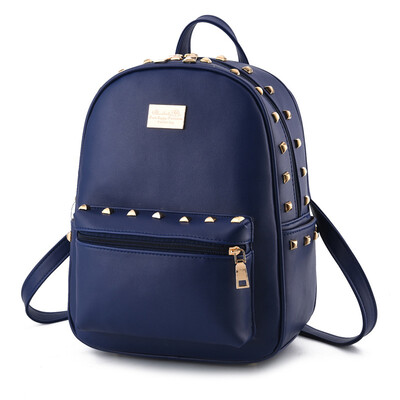 

New fashion women leather backpack casual Korean female students bag embossing solid backpack schoolbag for teenagers