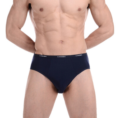

Jingdong supermarket Langsha men&39s underwear men&39s comfortable breathable renewable fiber U convex wide waist briefs four 180