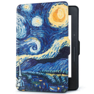 

Natusun KV-08 Adaptation Kindle 1499 Protector / Case Kindle Voyage Sailing Exclusive Painted Sleeping Leather Case Van Gogh - Star