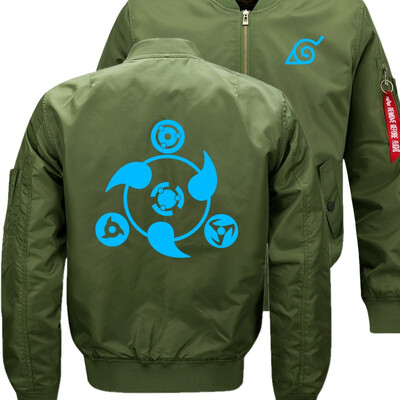 

NARUTO Akatsuki New Bomber Flight Flying Jacket Winter thicken Warm Zipper Men Jackets Anime Mens Casual Coat