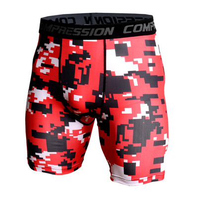

3D Camo Compression Shorts Men 2018 Short Pants MMA High Elastic Skinny Leggings Bodybuilding Tights Men Fitness Sweat shorts